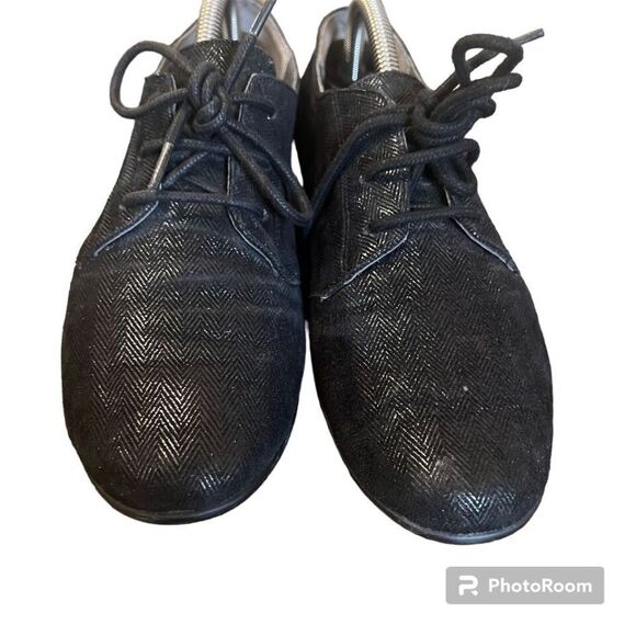 AEROSOLES Shoes - Aerosoles Shoes Womens 7.5 M Orange Sota Wedge Black Fabric Lace Up